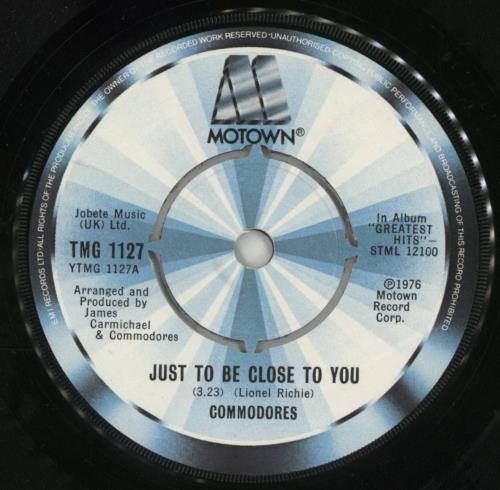 Commodores Just To Be Close To You - P/S 7" vinyl single (7 inch record / 45) UK CMM07JU319245
