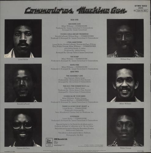 Commodores Machine Gun vinyl LP album (LP record) UK CMMLPMA783683