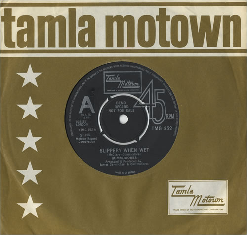 Commodores Slippery When Wet 7" vinyl single (7 inch record / 45) UK CMM07SL345882