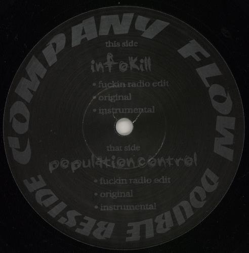 Company Flow Infokill / Population Control 12" vinyl single (12 inch record / Maxi-single) US Q6712IN755614