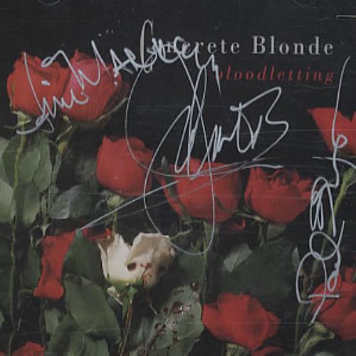 Concrete Blonde Bloodletting - AUTOGRAPHED CD album (CDLP) US CONCDBL339917