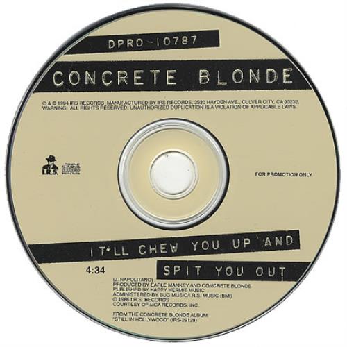 Concrete Blonde It'll Chew You Up And Spit You Out CD single (CD5 / 5") US CONC5IT412443