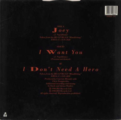 Concrete Blonde Joey 12" vinyl single (12 inch record / Maxi-single) UK CON12JO596303