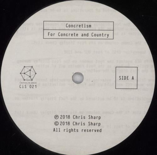 Concretism For Concrete And Country vinyl LP album (LP record) UK 6RTLPFO820991