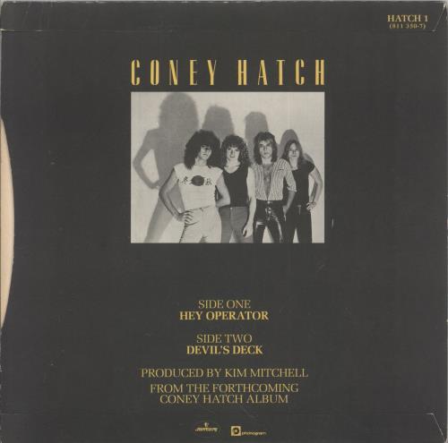 Coney Hatch Hey Operator 7" vinyl single (7 inch record / 45) UK CQY07HE653209