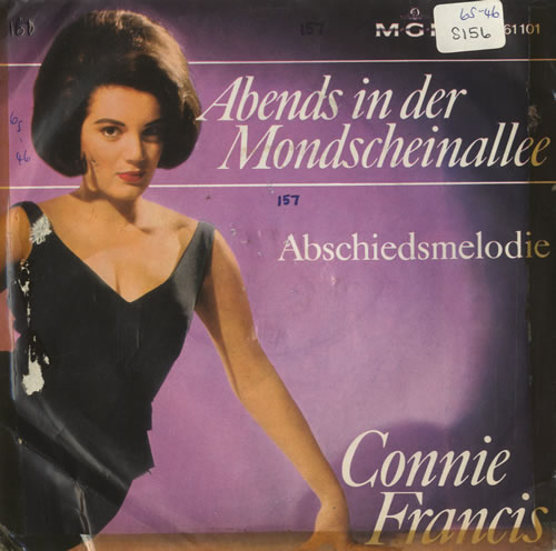 Connie Francis Abends In Der Mondscheinalle - WOC 7" vinyl single (7 inch record / 45) German CNF07AB489324