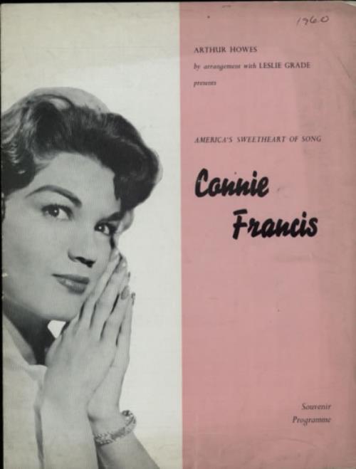 Connie Francis America's Sweetheart Of Song - Souvenir Programme tour programme UK CNFTRAM602599