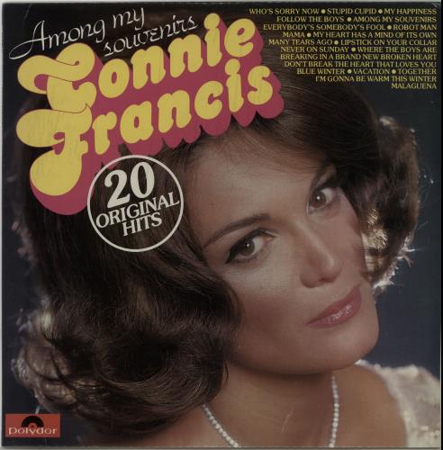Connie Francis Among My Souvenirs vinyl LP album (LP record) Australian CNFLPAM654505