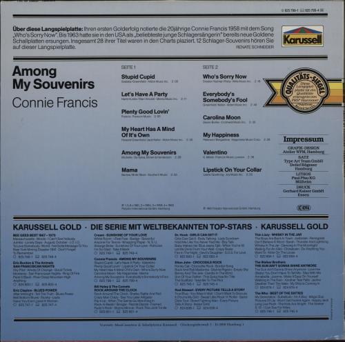 Connie Francis Among My Souvenirs vinyl LP album (LP record) German CNFLPAM762869
