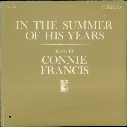 Connie Francis In The Summer Of His Years vinyl LP album (LP record) US CNFLPIN545360