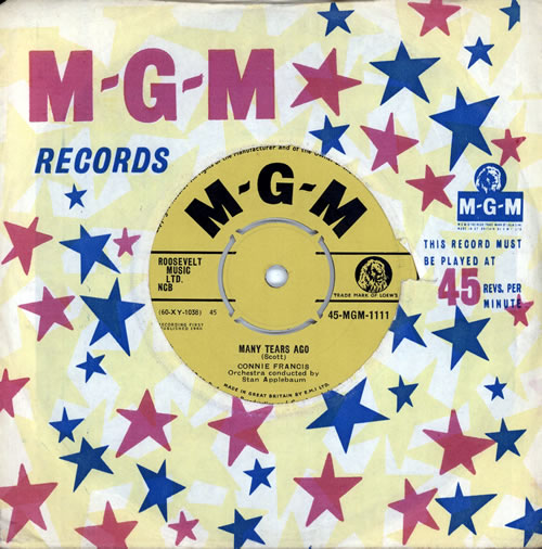 Connie Francis Many Tears Ago 7" vinyl single (7 inch record / 45) UK CNF07MA526927