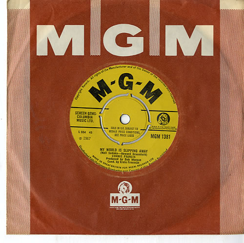 Connie Francis My World Is Slipping Away 7" vinyl single (7 inch record / 45) UK CNF07MY613173