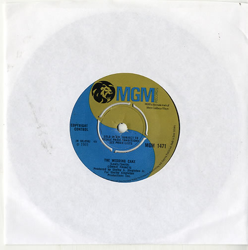 Connie Francis The Wedding Cake 7" vinyl single (7 inch record / 45) UK CNF07TH613084