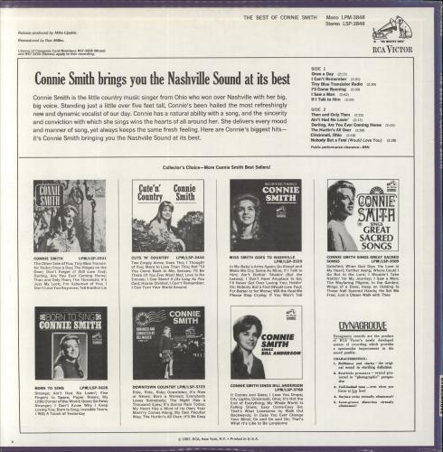 Connie Smith The Best Of Connie Smith vinyl LP album (LP record) US CSILPTH803231