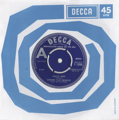 Connie Van Bergen Salty Dog 7" vinyl single (7 inch record / 45) UK CVQ07SA468968