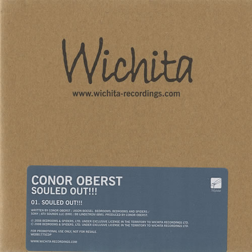 Conor Oberst Souled Out!!! CD single (CD5 / 5") UK CN5C5SO469300