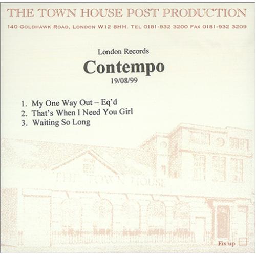 Contempo My One Way Out CD-R acetate UK CD7CRMY416849