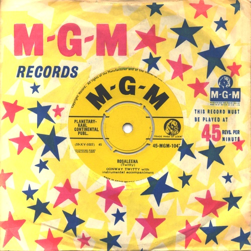Conway Twitty Rosaleena 7" vinyl single (7 inch record / 45) UK CDZ07RO571436