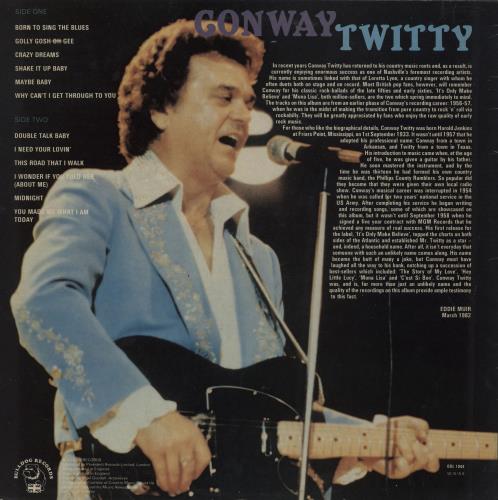 Conway Twitty Shake It Up Baby vinyl LP album (LP record) UK CDZLPSH753346