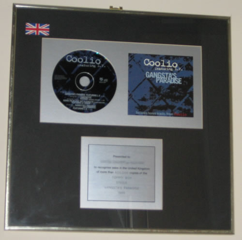 Coolio Gangsta's Paradise award disc UK CIOAWGA130135