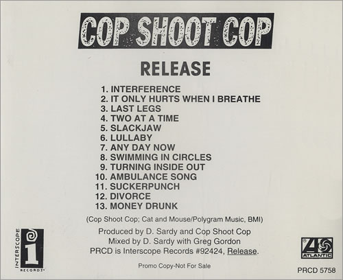 Cop Shoot Cop Release CD album (CDLP) US CP1CDRE471953