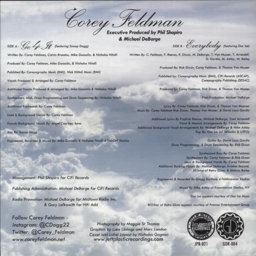 Corey Feldman Go 4 It - Clear Vinyl 7" vinyl single (7 inch record / 45) US -S307GO885593