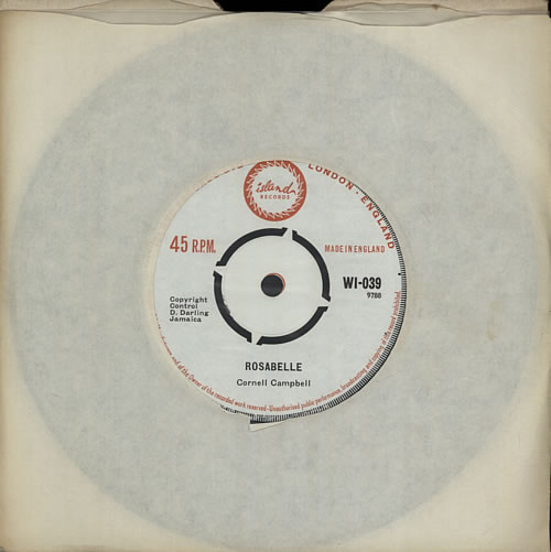 Cornell Campbell Rosabelle 7" vinyl single (7 inch record / 45) UK 9CC07RO617215