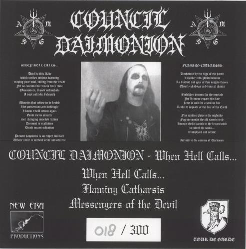 Council Daimonion When Hell Calls... 10" vinyl single (10 inch record) Dutch 9R-10WH865672