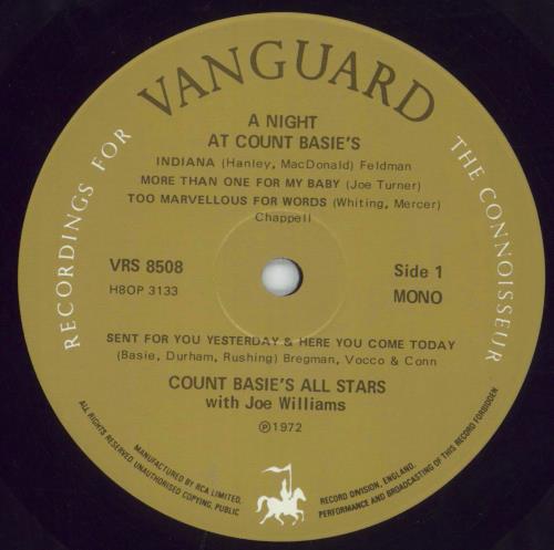 Count Basie A Night At Count Basie's vinyl LP album (LP record) UK CUILPAN363111
