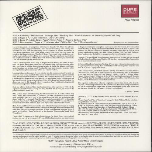 Count Basie Basie At Birdland 2-LP vinyl record set (Double LP Album) UK CUI2LBA869267