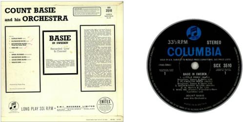 Count Basie Basie In Sweden vinyl LP album (LP record) UK CUILPBA456019