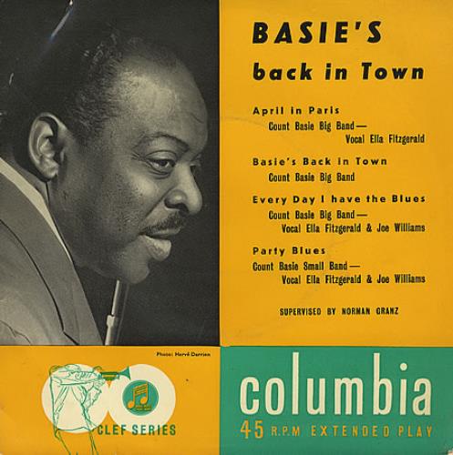 Count Basie Basie's Back In Town - EX 7" vinyl single (7 inch record / 45) UK CUI07BA366903