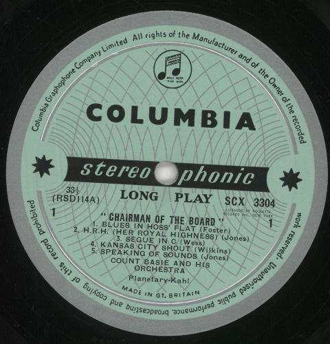 Count Basie Chairman Of The Board - 1st vinyl LP album (LP record) UK CUILPCH724389