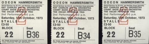 Count Basie Count Basie + Ticket Stub tour programme UK CUITRCO856300