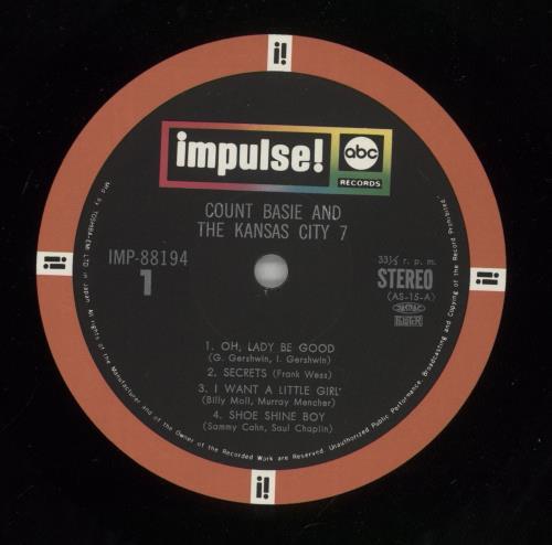 Count Basie Count Basie And The Kansas City 7 2-LP vinyl record set (Double LP Album) US CUI2LCO873267