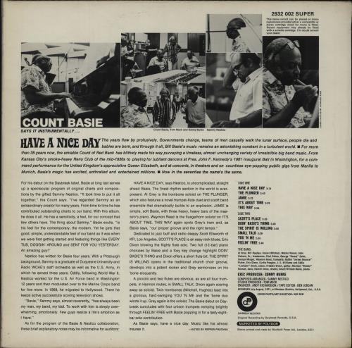 Count Basie Have A Nice Day vinyl LP album (LP record) UK CUILPHA384804