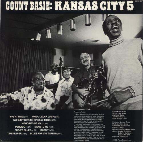 Count Basie Kansas City 5 vinyl LP album (LP record) US CUILPKA725811
