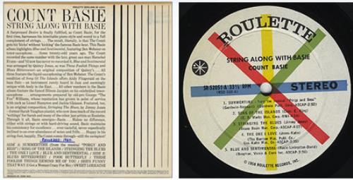 Count Basie String Along With Basie vinyl LP album (LP record) US CUILPST361129
