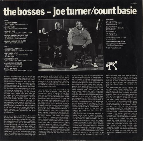 Count Basie The Bosses vinyl LP album (LP record) UK CUILPTH449055