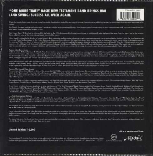 Count Basie The Complete Clef/VerveCount Basie Fifties Studio Recordings box set US CUIBXTH357582