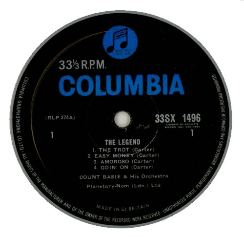 Count Basie The Legend vinyl LP album (LP record) UK CUILPTH451529