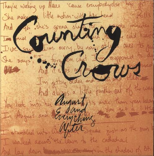 Counting Crows August And Everything After - 180 Gram Black Vinyl - Sealed 2-LP vinyl record set (Double LP Album) UK CNT2LAU851342