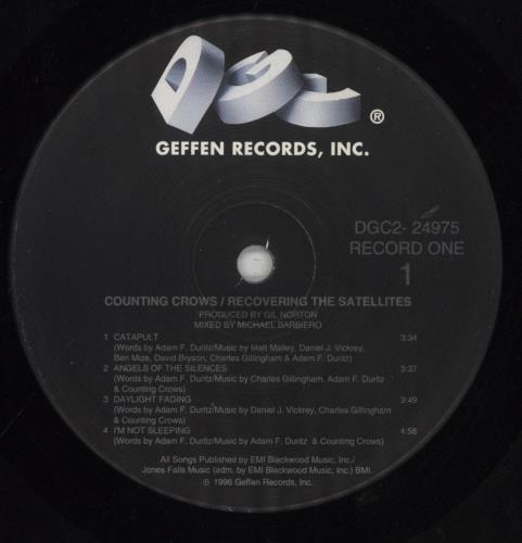 Counting Crows Recovering The Satellites - VG 2-LP vinyl record set (Double LP Album) US CNT2LRE856592