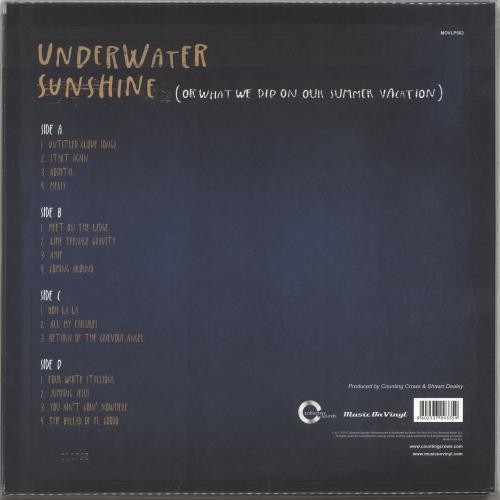 Counting Crows Underwater Sunshine - 180gm - Sealed 2-LP vinyl record set (Double LP Album) UK CNT2LUN703842