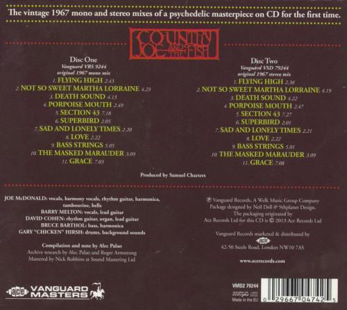 Country Joe & The Fish Electric Music For The Mind And Body 2 CD album set (Double CD) UK CJF2CEL805233