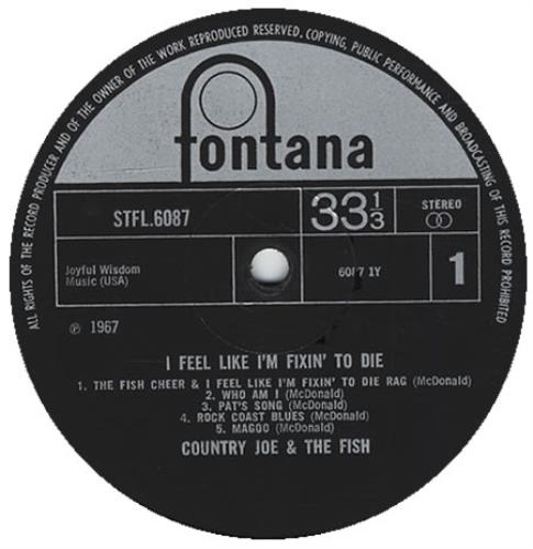 Country Joe & The Fish I-Feel-Like-I'm-Fixin'-To-Die - 1st vinyl LP album (LP record) UK CJFLPIF428222