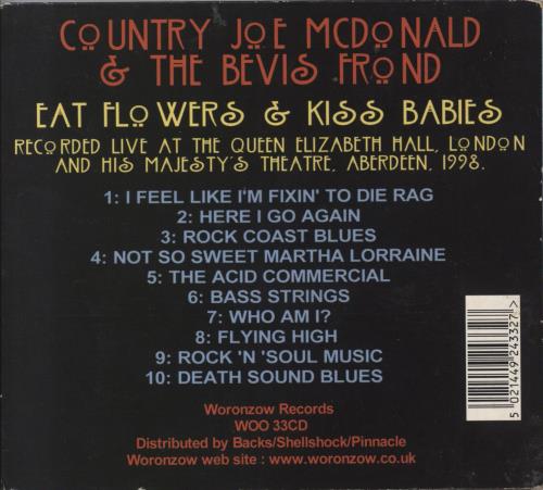 Country Joe McDonald Eat Flowers & Kiss Babies CD album (CDLP) UK CJMCDEA807447