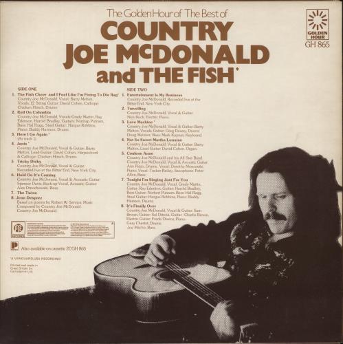 Country Joe McDonald The Golden Hour Of vinyl LP album (LP record) UK CJMLPTH656066