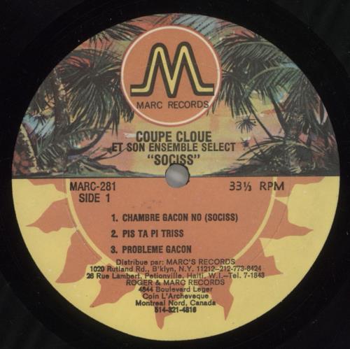 Coupe Cloue Sociss vinyl LP album (LP record) US -R6LPSO882572