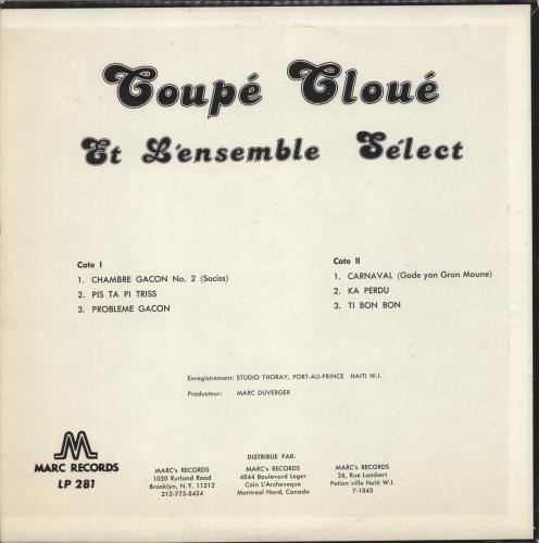 Coupe Cloue Sociss vinyl LP album (LP record) US -R6LPSO882572